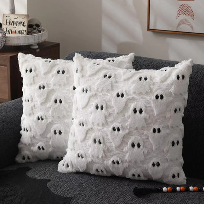 Skorter | Faux Fleece Halloween Pumpkin Cushion Cover