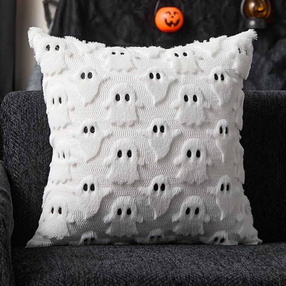 Skorter | Faux Fleece Halloween Pumpkin Cushion Cover