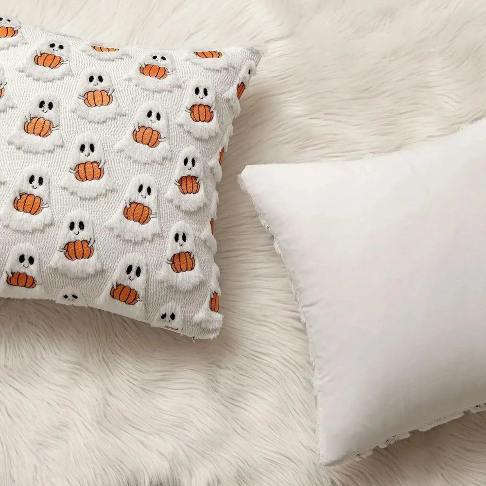 Skorter | Faux Fleece Halloween Pumpkin Cushion Cover