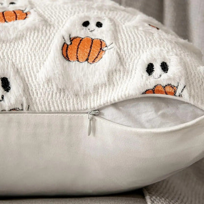 Skorter | Faux Fleece Halloween Pumpkin Cushion Cover