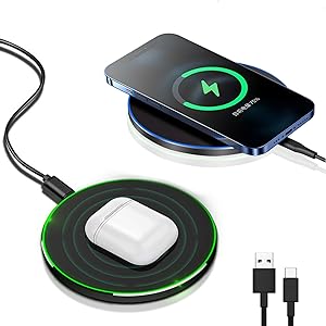 Skorter | 30W Fast Wireless Charging Pad | Premium USB C Charging Cable MagSafe Charger for Apple iPhone, Samsung & Android - Fast Wireless Charging Pad