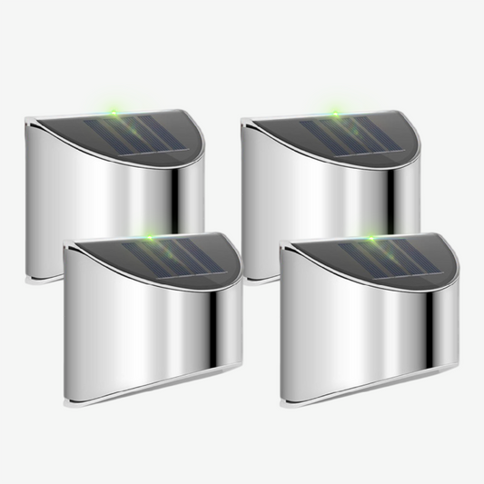 Skorter | Stainless Steel Solar LED Outdoor Wall Light – Weatherproof Automatic Garden Lighting
