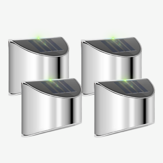 Skorter | Solar Led Outdoor Wall Lamps in Stainless Steel