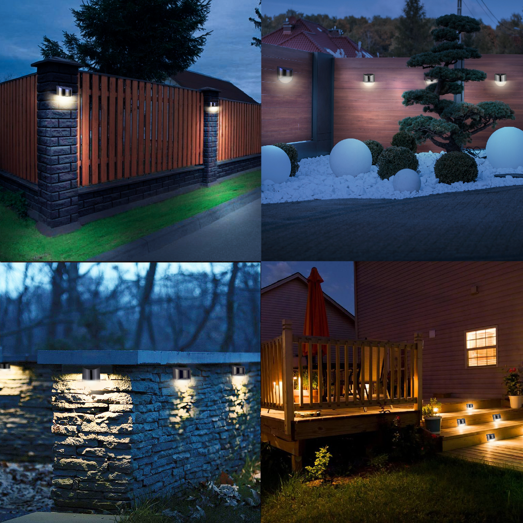 Skorter | Solar Led Outdoor Wall Lamps in Stainless Steel