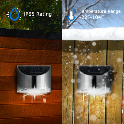 Skorter | Solar Led Outdoor Wall Lamps in Stainless Steel