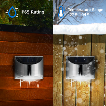 Skorter | EcoSteel - Waterproof Solar LED Outdoor Wall Lamps