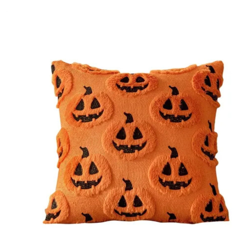Skorter | Faux Fleece Halloween Pumpkin Cushion Cover