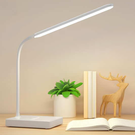 Skorter | LumoFlex Adjustable Desk Lamp – Rechargeable or Plug-In with Flexible Neck & Dimmable Light