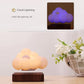 Floating Cloud Wooden Base Lamp