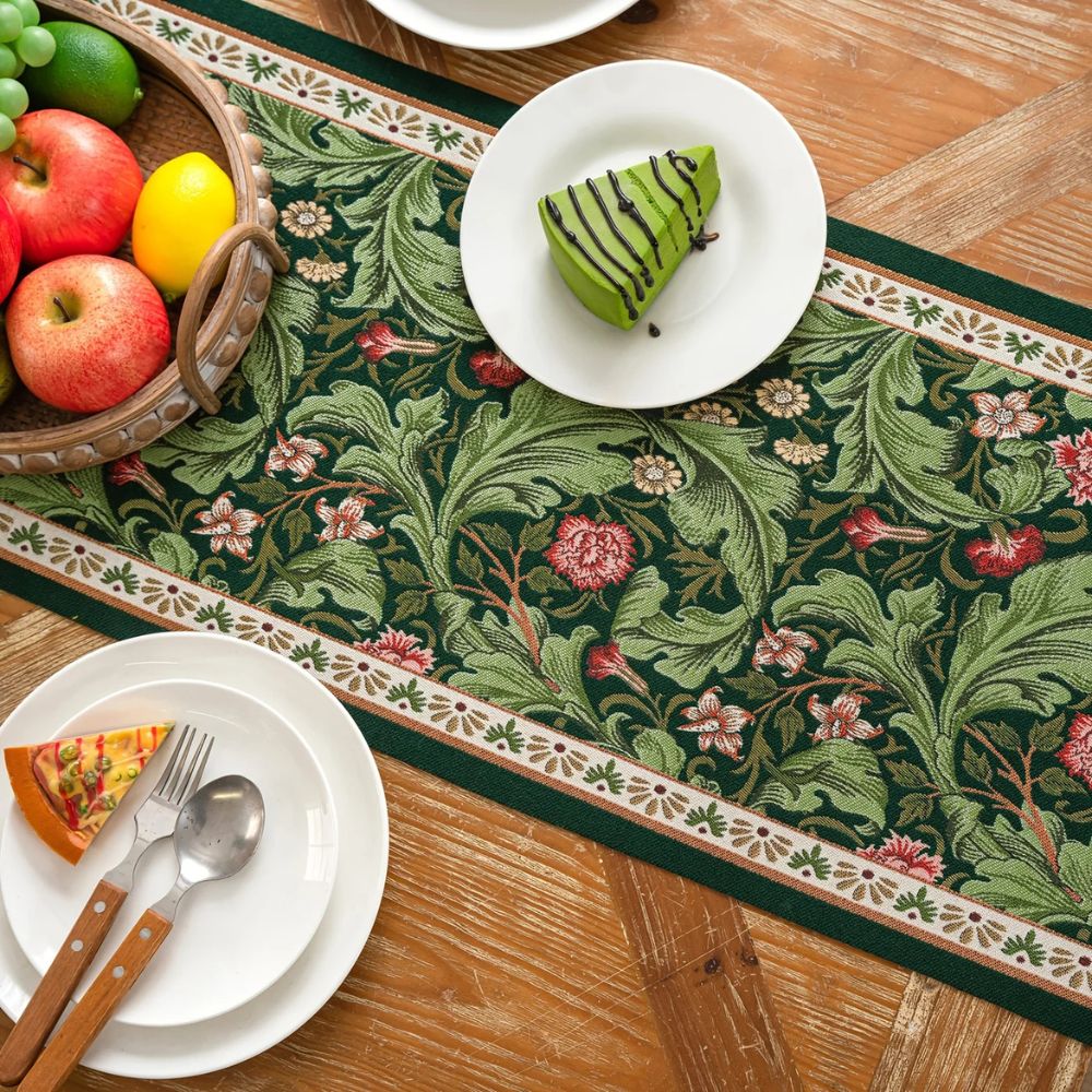 Skorter | Flora Vine Embroidered Table Runner