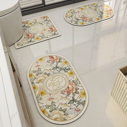 Skorter | Flower Design Quick-Drying Bath Mat