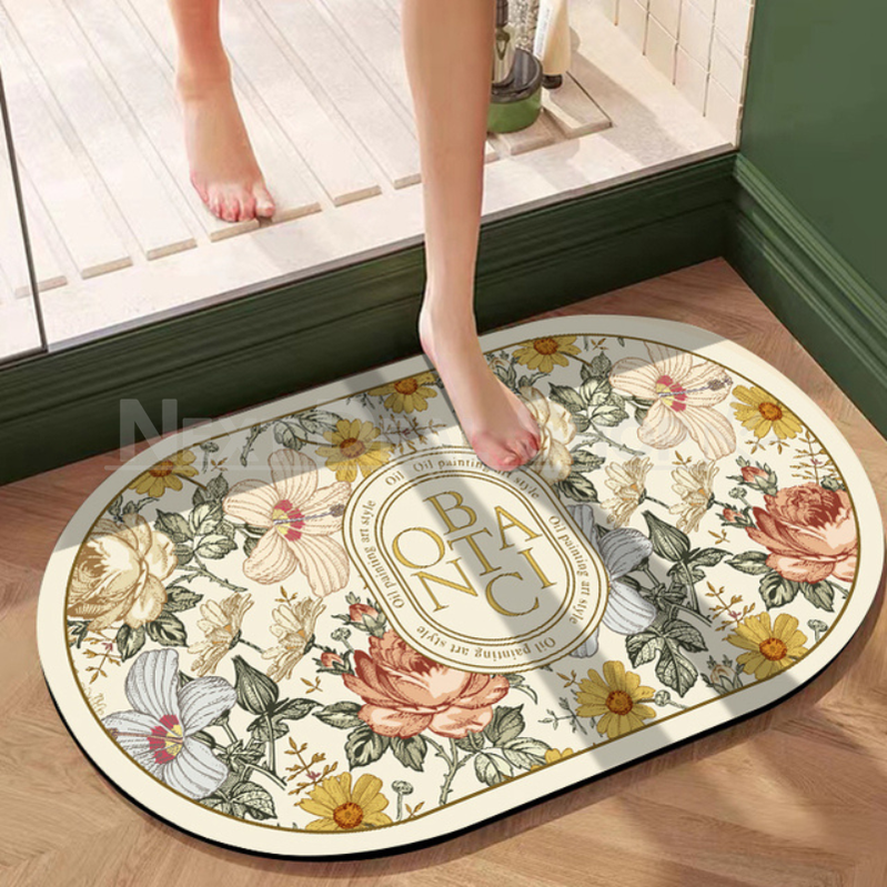 Skorter | Flower Design Quick-Drying Bath Mat
