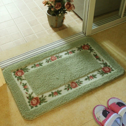 Skorter | Floral Border Absorbent Bath Mat