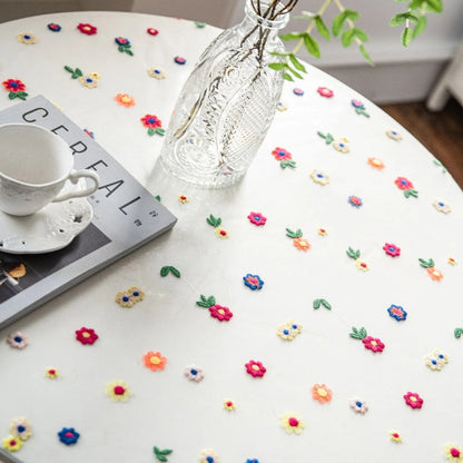Skorter | Floral Embroidered Lace Tablecloth Cover