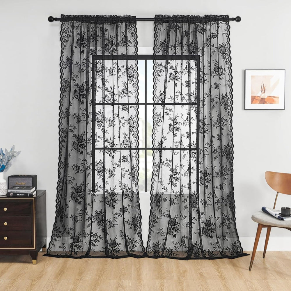 Skorter | Floral Grace Sheer Curtains