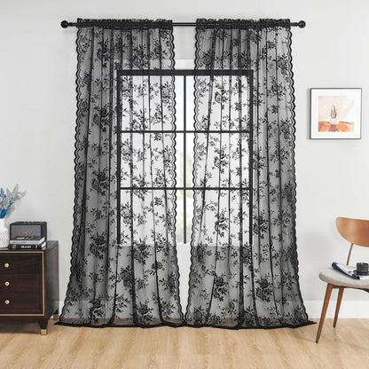 Skorter | Floral Grace Sheer Curtains