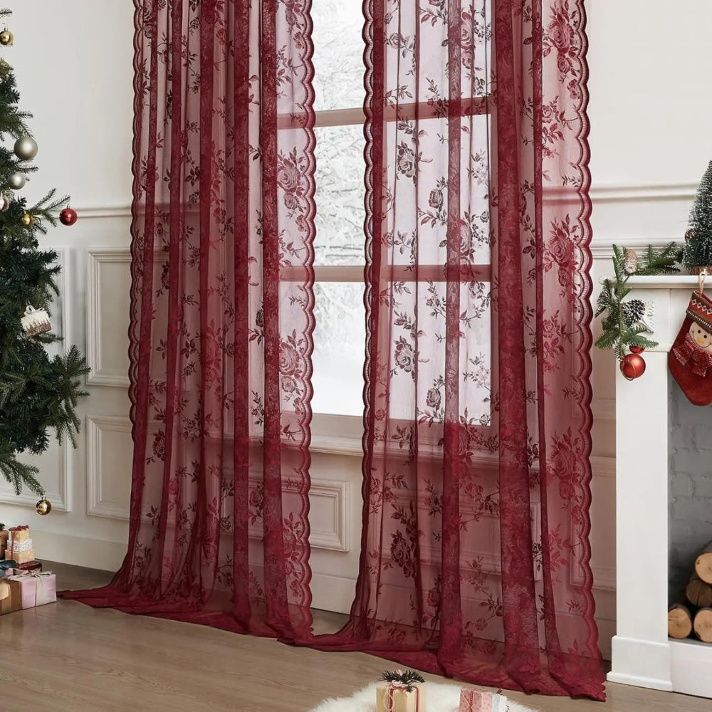 Skorter | Floral Grace Sheer Curtains