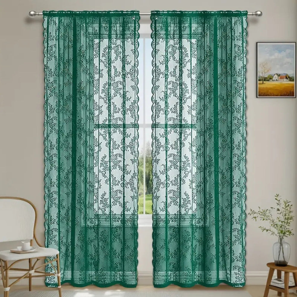 Skorter | Floral Grace Sheer Curtains