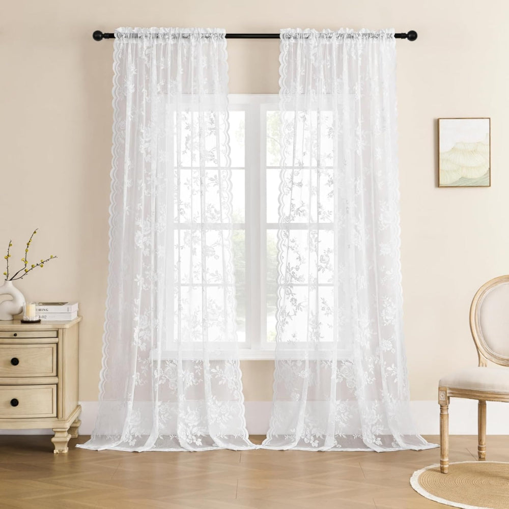 Skorter | Floral Grace Sheer Curtains