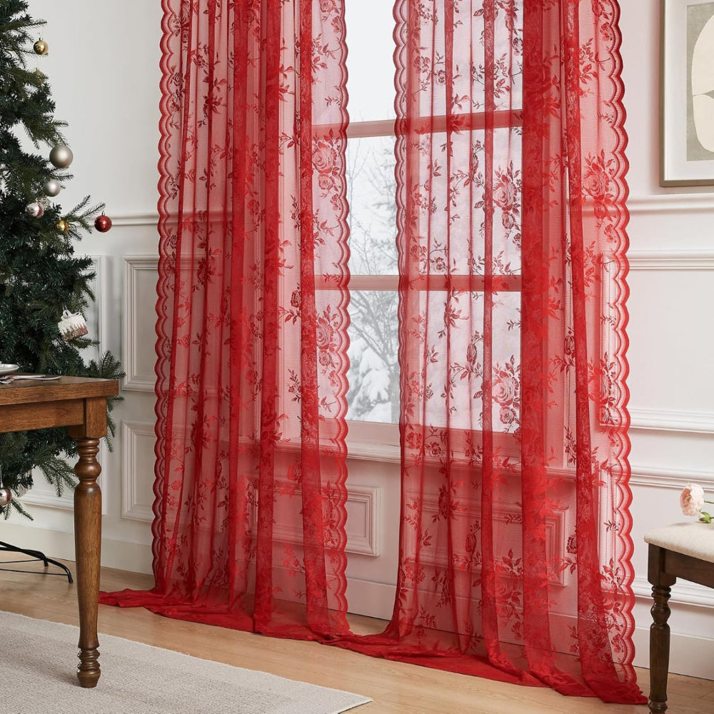 Skorter | Floral Grace Sheer Curtains