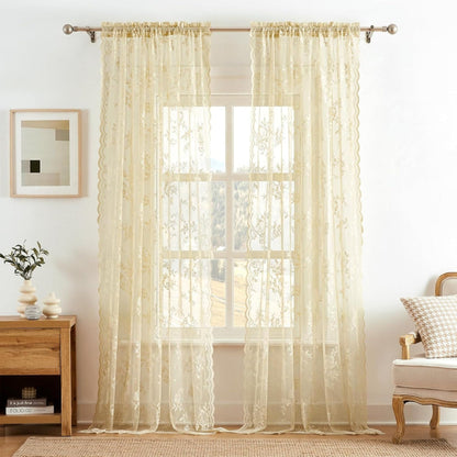 Skorter | Floral Grace Sheer Curtains