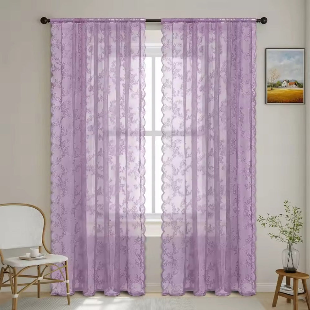 Skorter | Floral Grace Sheer Curtains