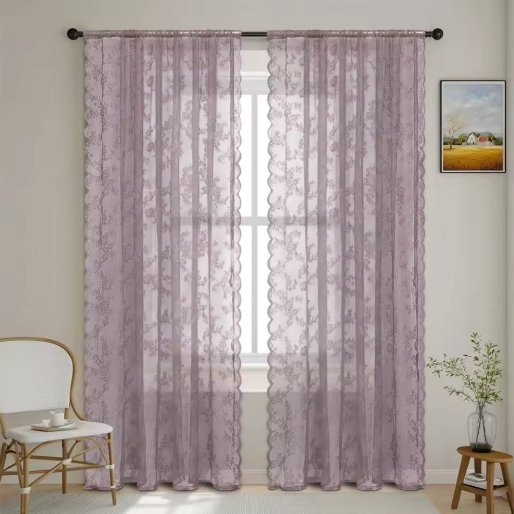 Skorter | Floral Grace Sheer Curtains
