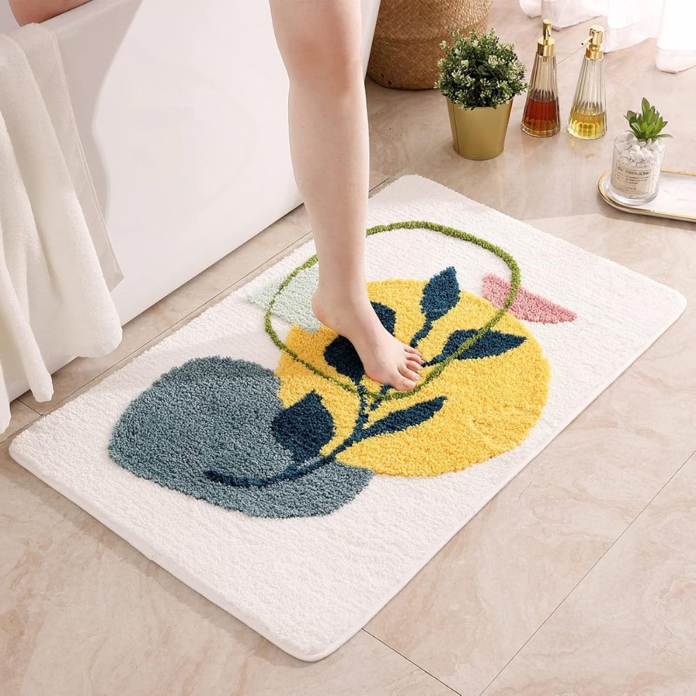 Skorter | Floral Non-Slip Bathmat