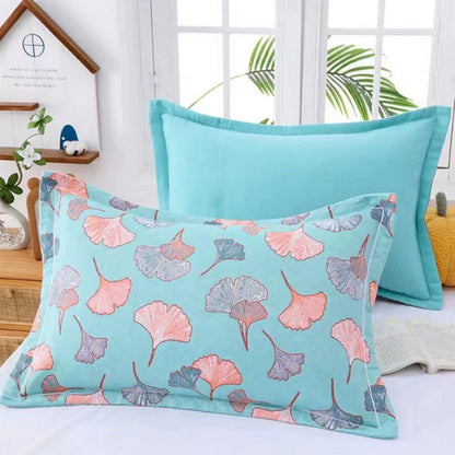 Skorter | Floral Print Cotton Pillowcase | 2pcs