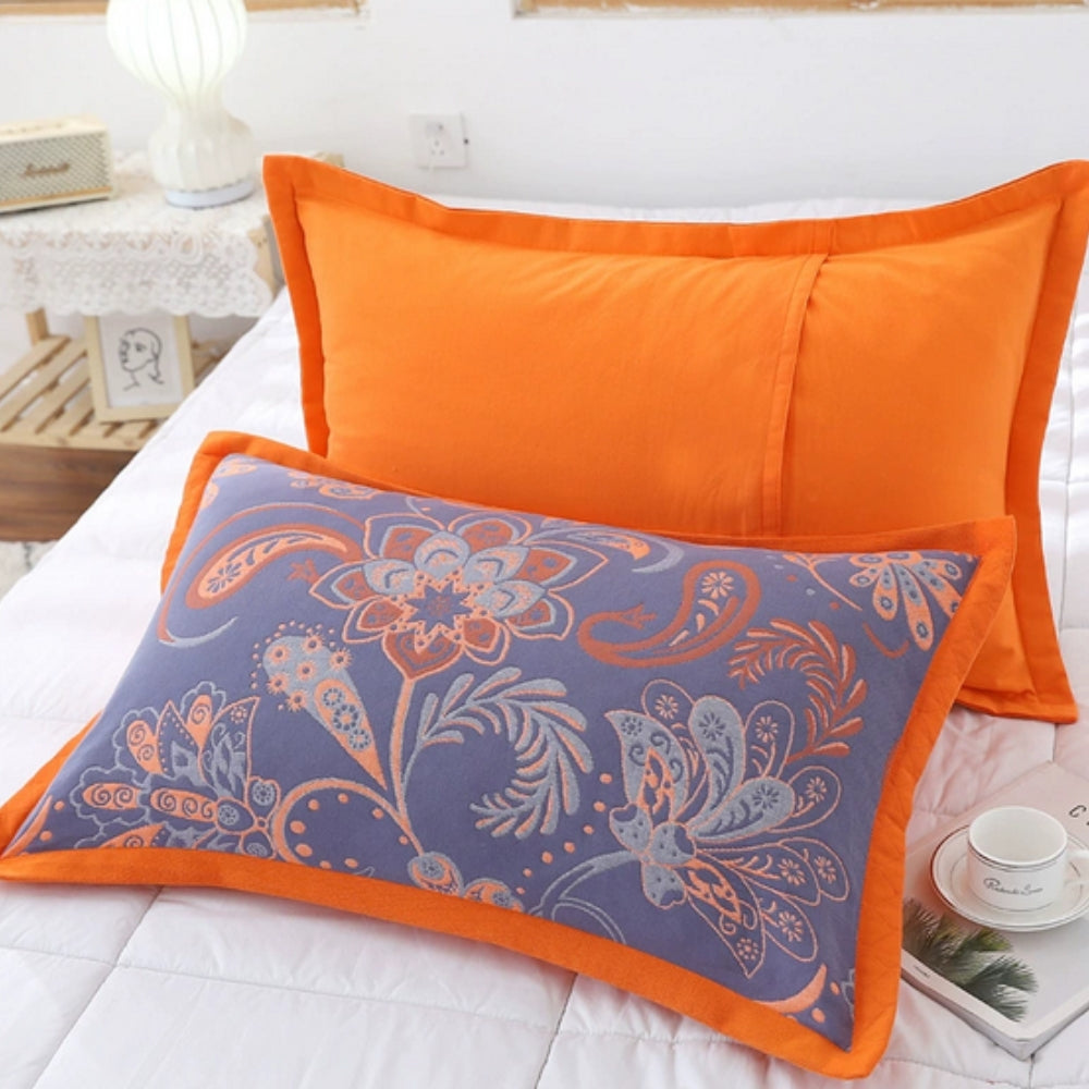 Skorter | Floral Print Cotton Pillowcase | 2pcs