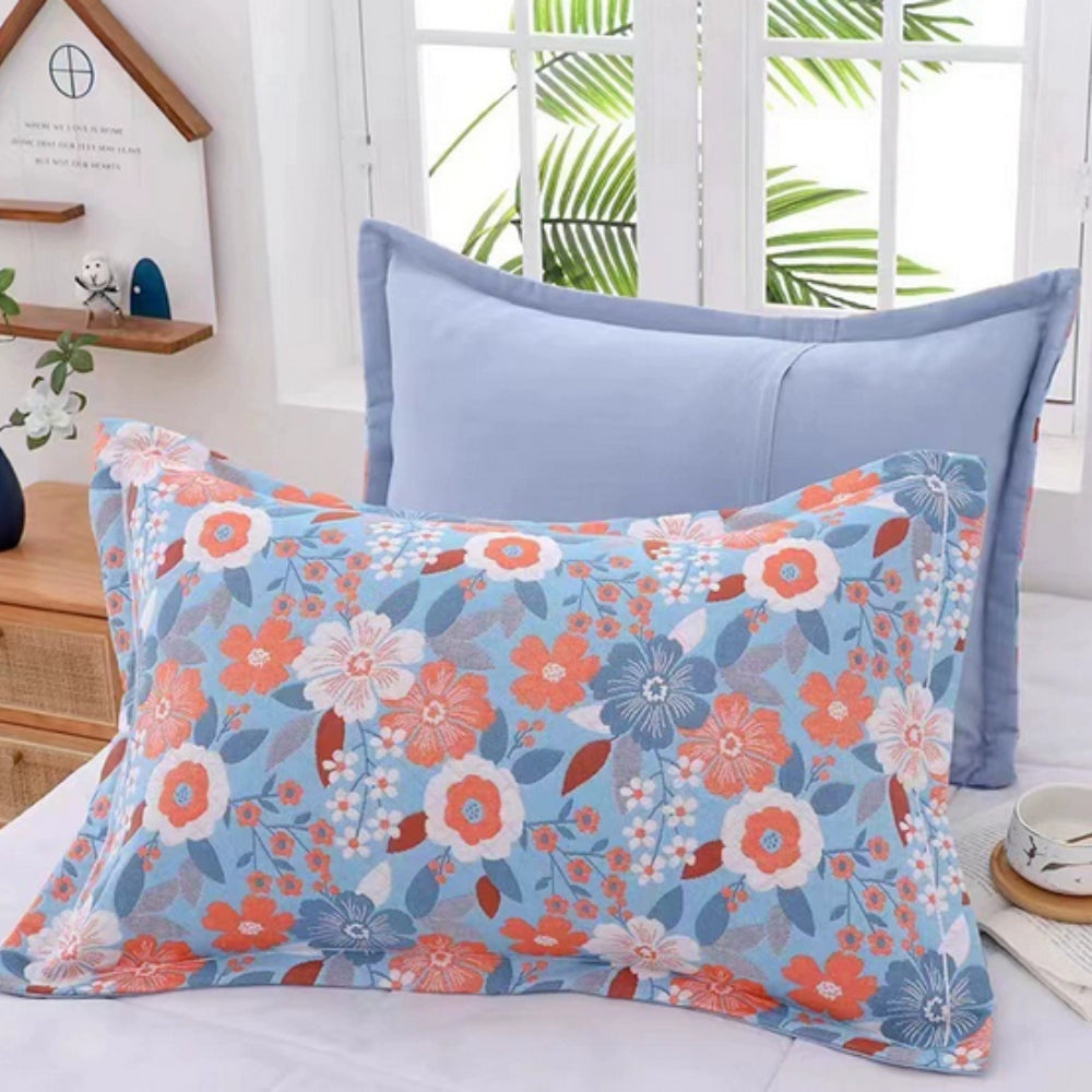 Skorter | Floral Print Cotton Pillowcase | 2pcs