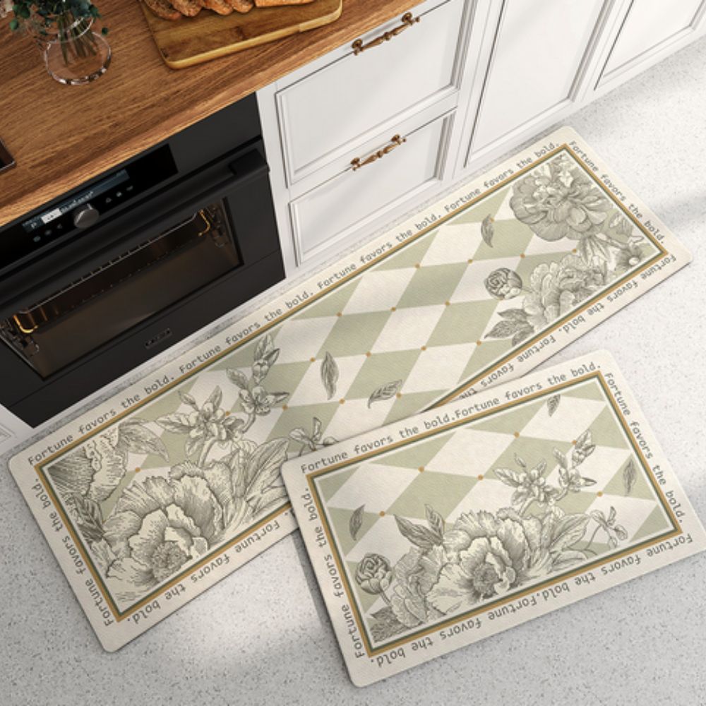 Skorter | Floral Quick-Dry Kitchen Mat