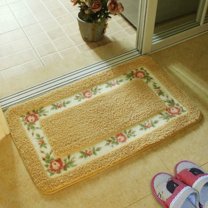 Skorter | Floral Border Absorbent Bath Mat