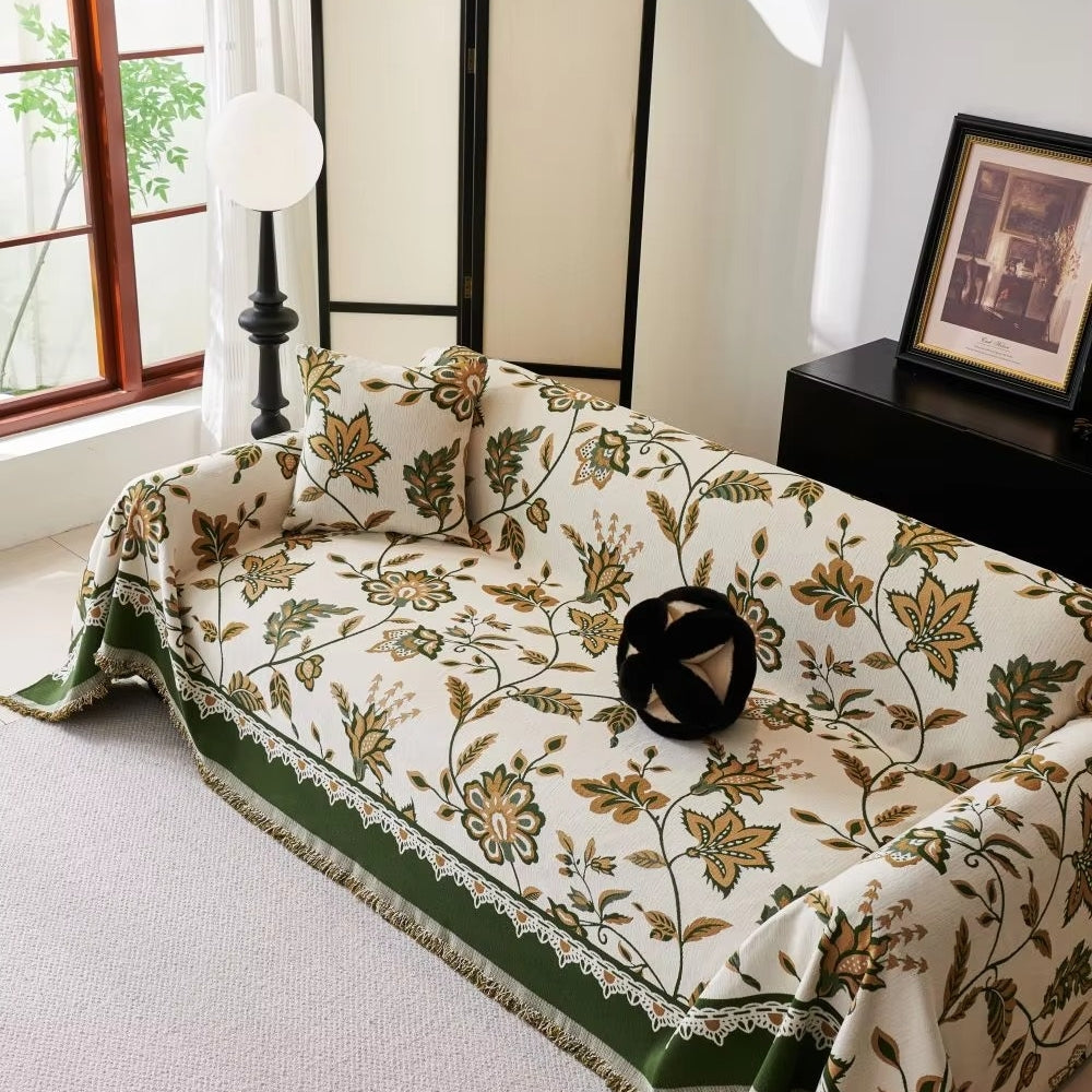 Skorter | Floravell Vintage Chenille Sofa Cover