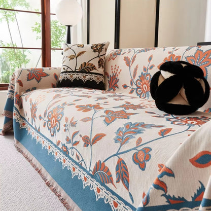 Skorter | Floravell Vintage Chenille Sofa Cover