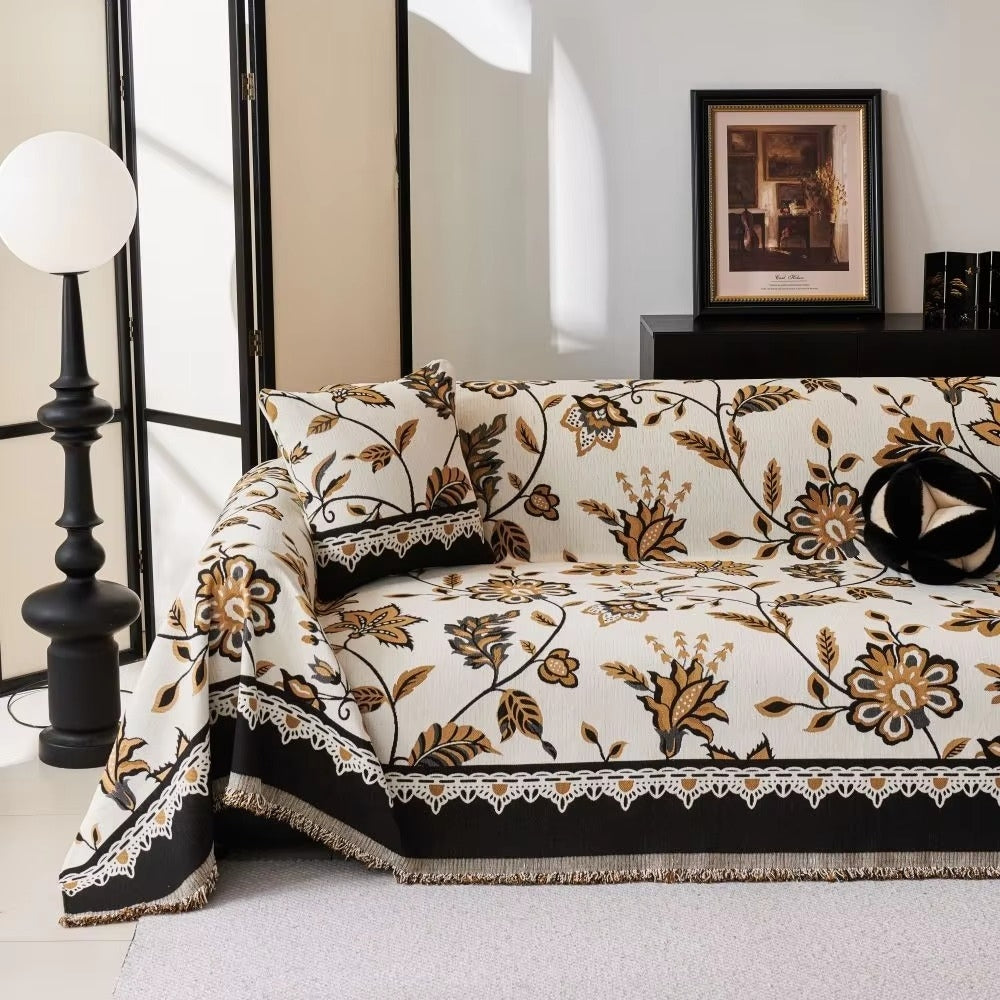 Skorter | Floravell Vintage Chenille Sofa Cover