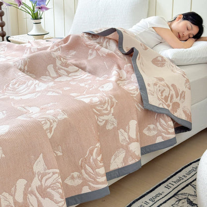 Skorter | Flouriva Pink Rose Cotton Blanket