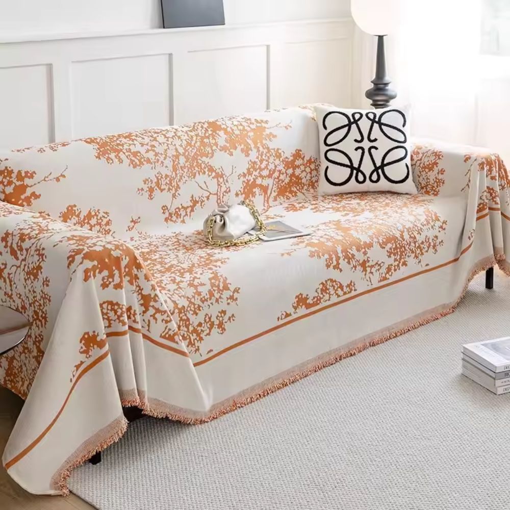 Skorter | Chenille Flowerfield Sofa Cover