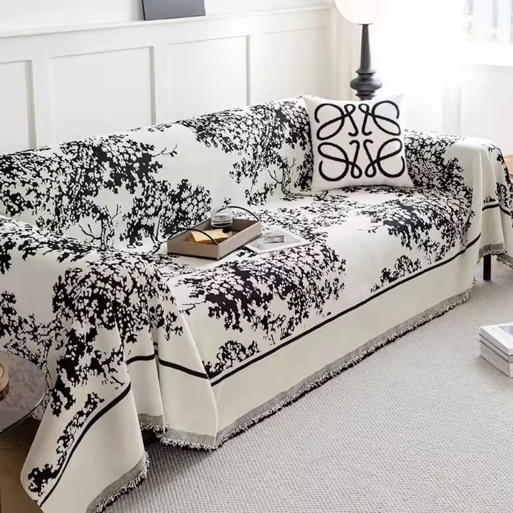 Skorter | Chenille Flowerfield Sofa Cover