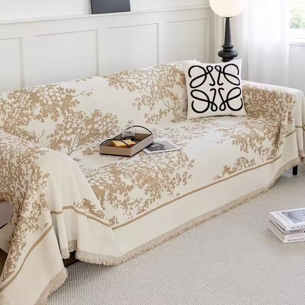 Skorter | Chenille Flowerfield Sofa Cover