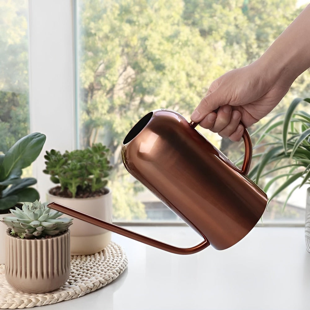 Skorter | Fluora – 1.5L Stainless Steel Watering Can with Long Spout