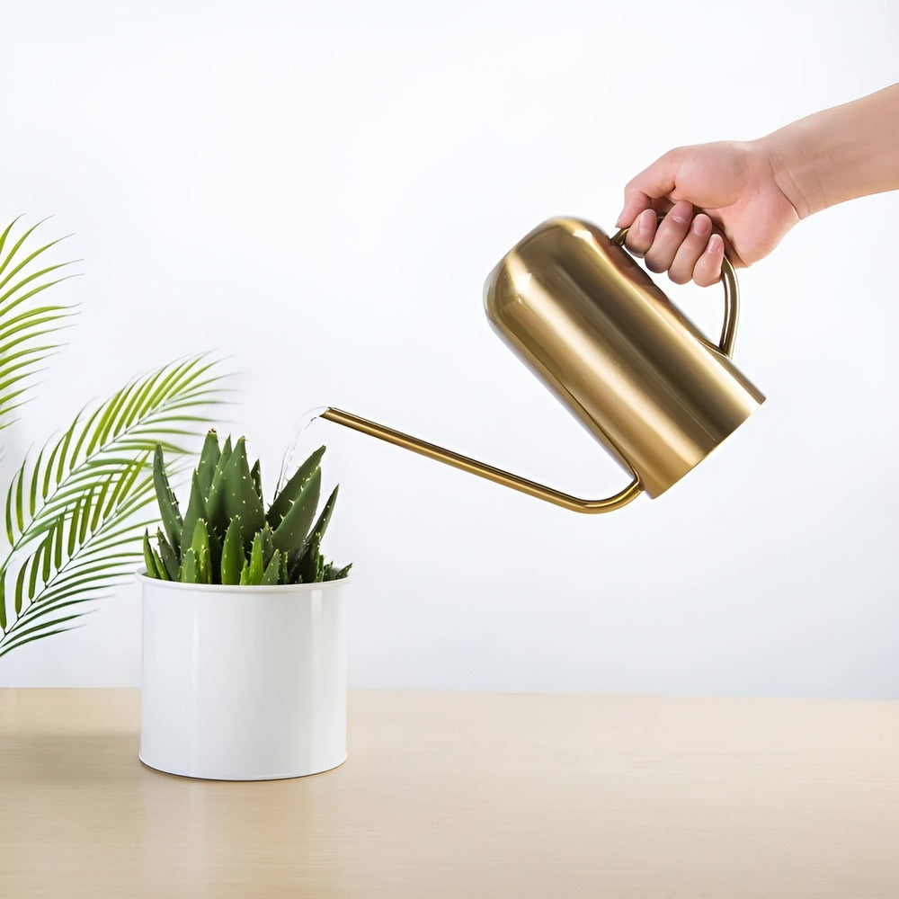 Skorter | Fluora – 1.5L Stainless Steel Watering Can with Long Spout