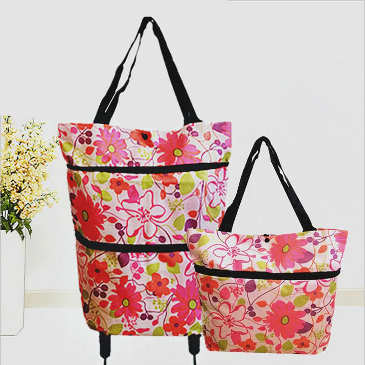 Skorter | 2 In 1 Folding Shopping Cart Tote Bag