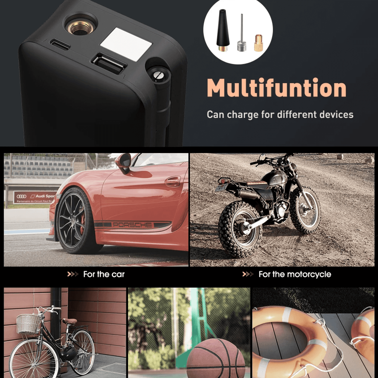 Skorter | Rechargeable Tyre Inflator Cordless Battery Powered Pump