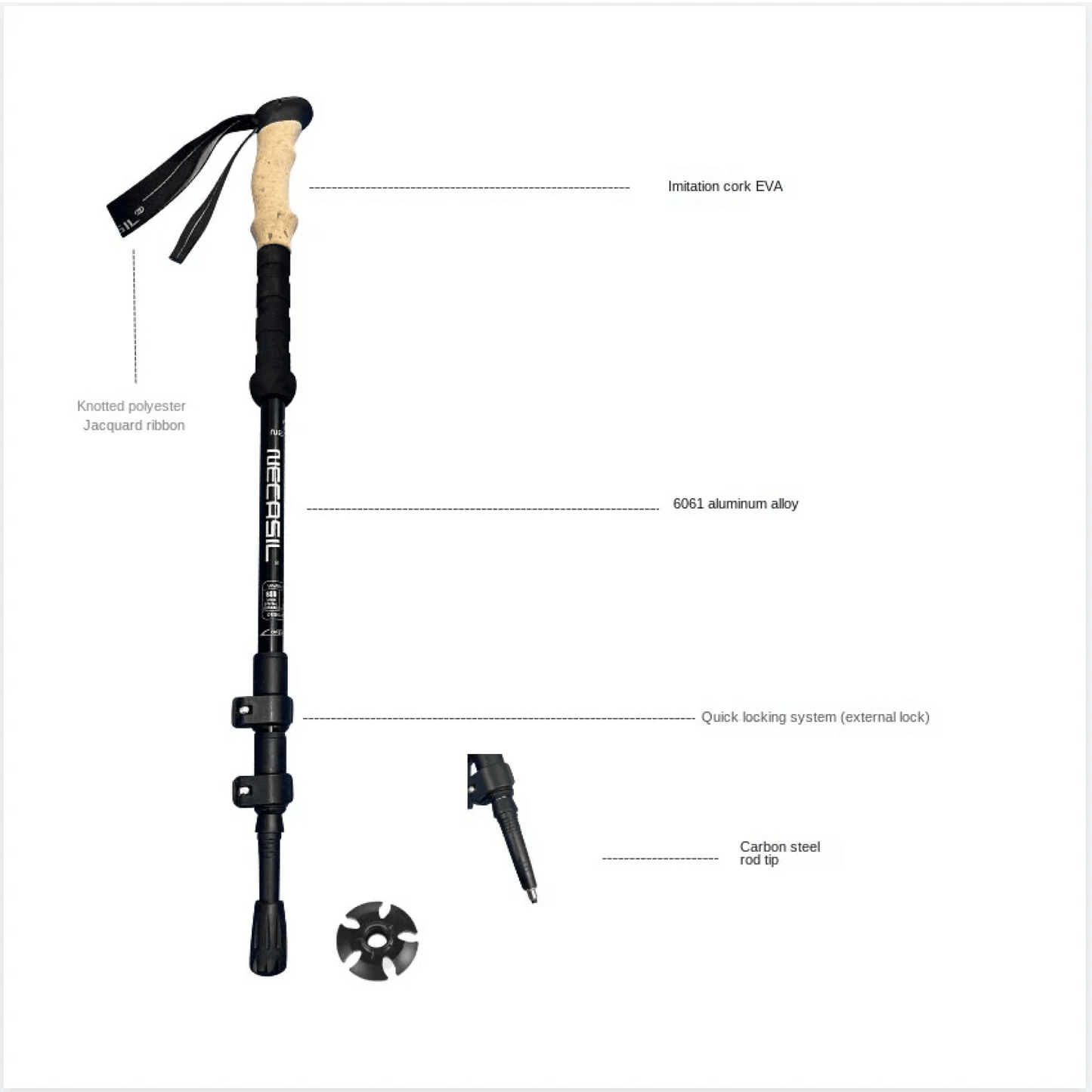 Skorter | Folding Nordic Walking Tracking Poles Top Rated for Hiking Sticks