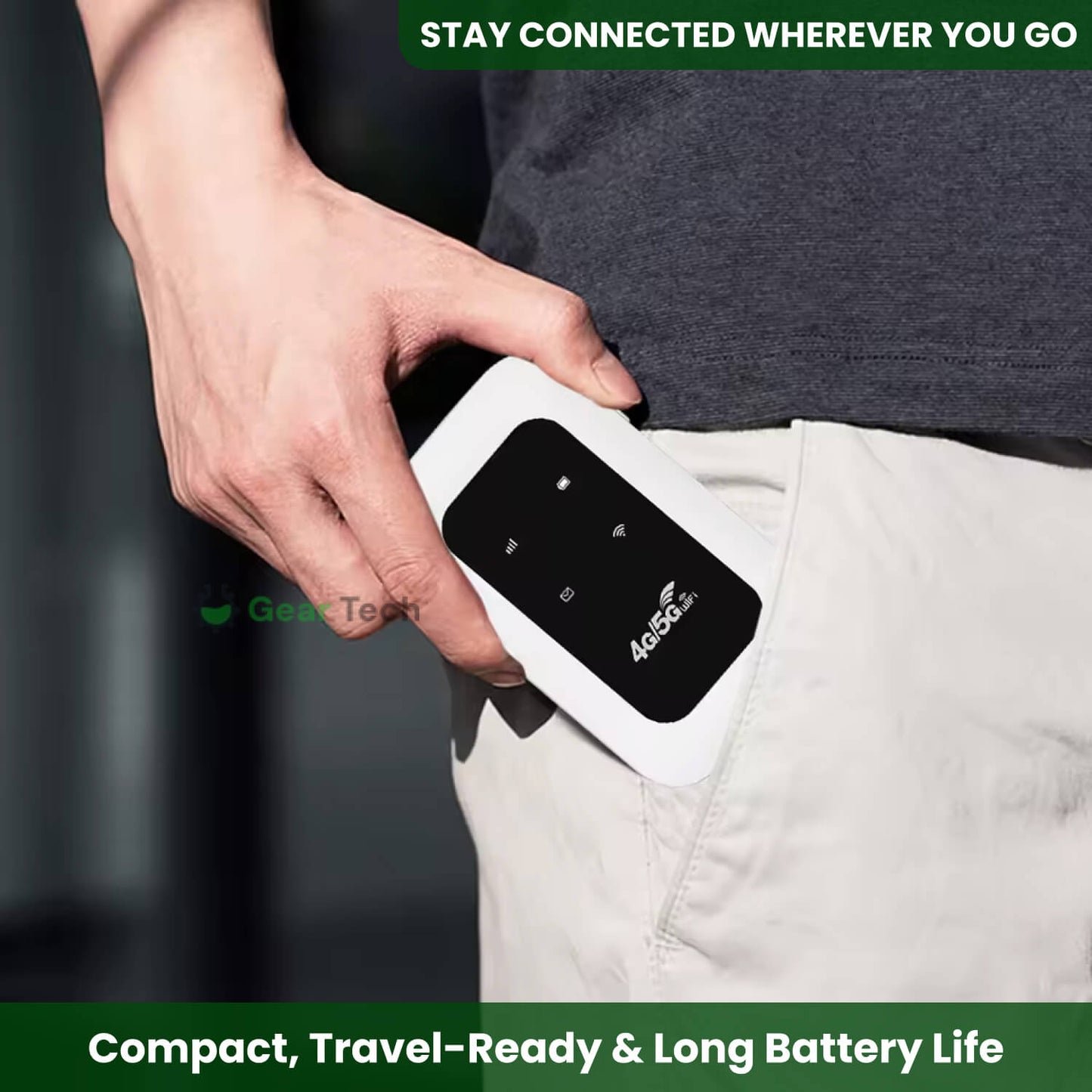 Skorter | Portable 5G Wi-Fi Router | Secure, High-Speed Connection for Travel & Home Use