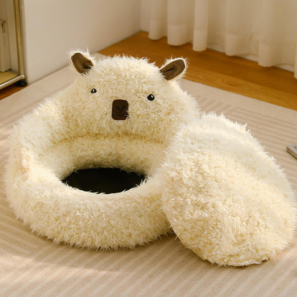 Skorter | Alpaca-shaped, fluffy, warm, detachable dog and cat bed