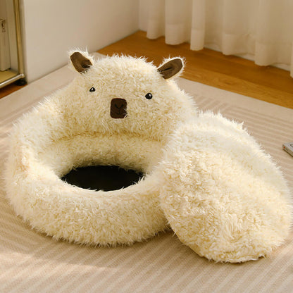 Skorter | Alpaca-shaped, fluffy, warm, detachable dog and cat bed