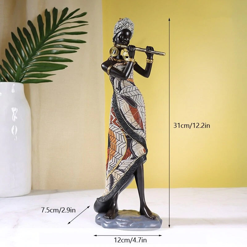 Skorter | African Female Musician Sculpture