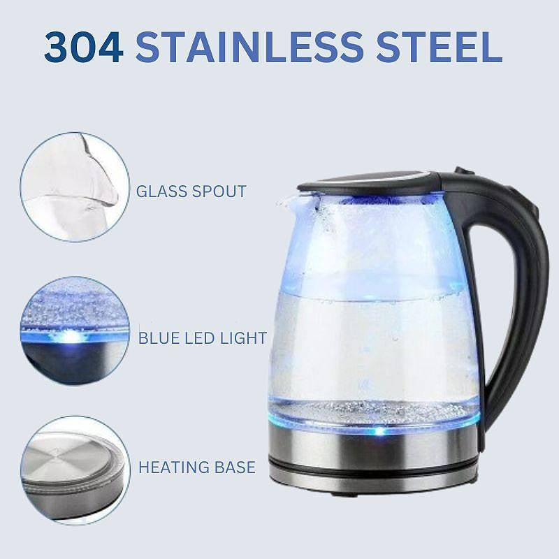 Skorter | 1.8L Electric Glass Kettle with LED Illumination
